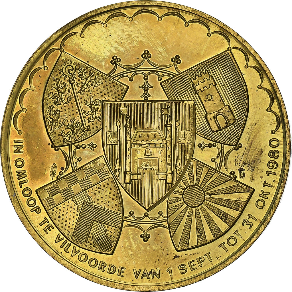 Bélgica, zeton, 50 Moetoen, 1979, Latón chapado en acero, EBC