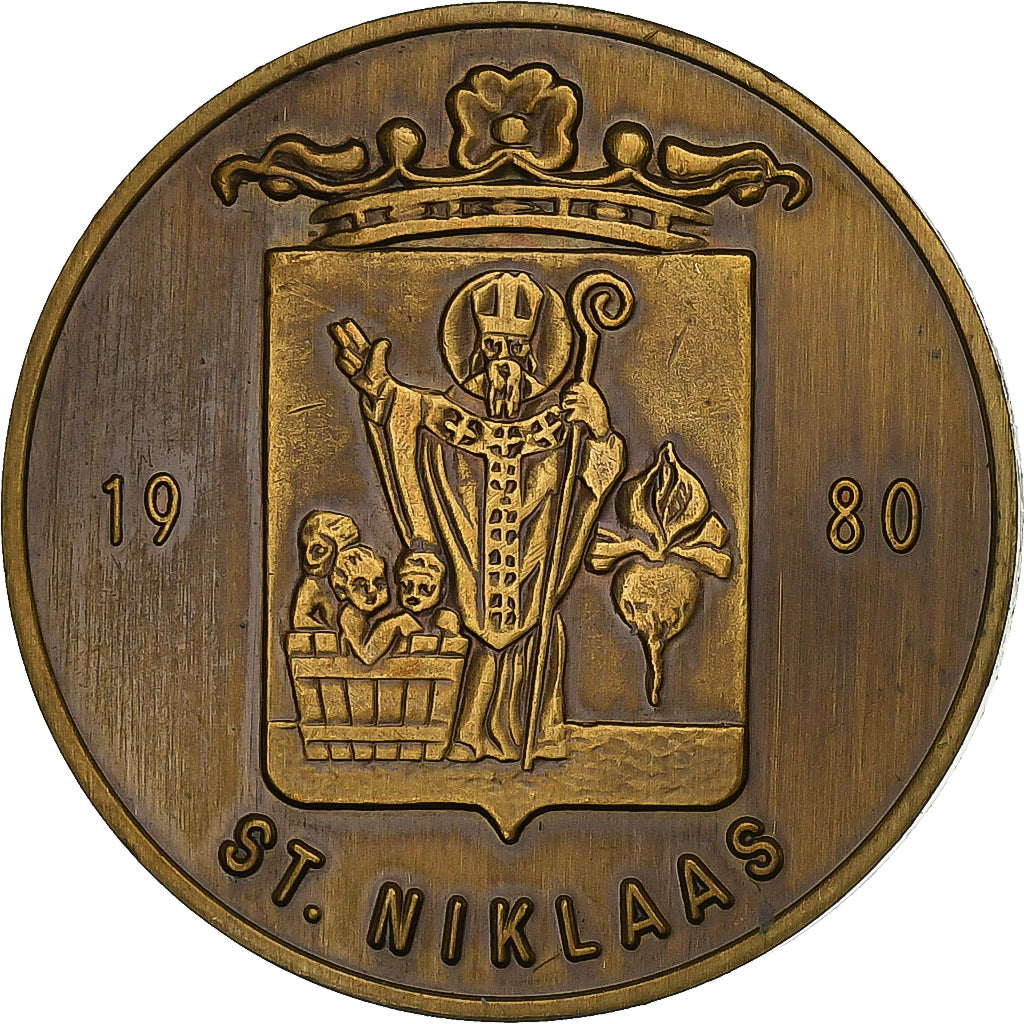Bélgica, Token, 100 Waaslanders - Sint-Niklaas, 1980, Bronze, MS(63)