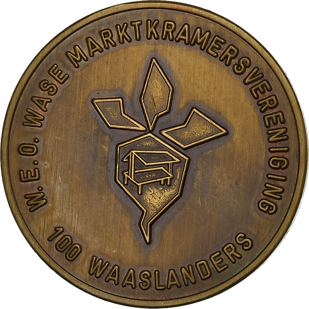 Bélgica, Token, 100 Waaslanders - Sint-Niklaas, 1980, Bronze, MS(63)