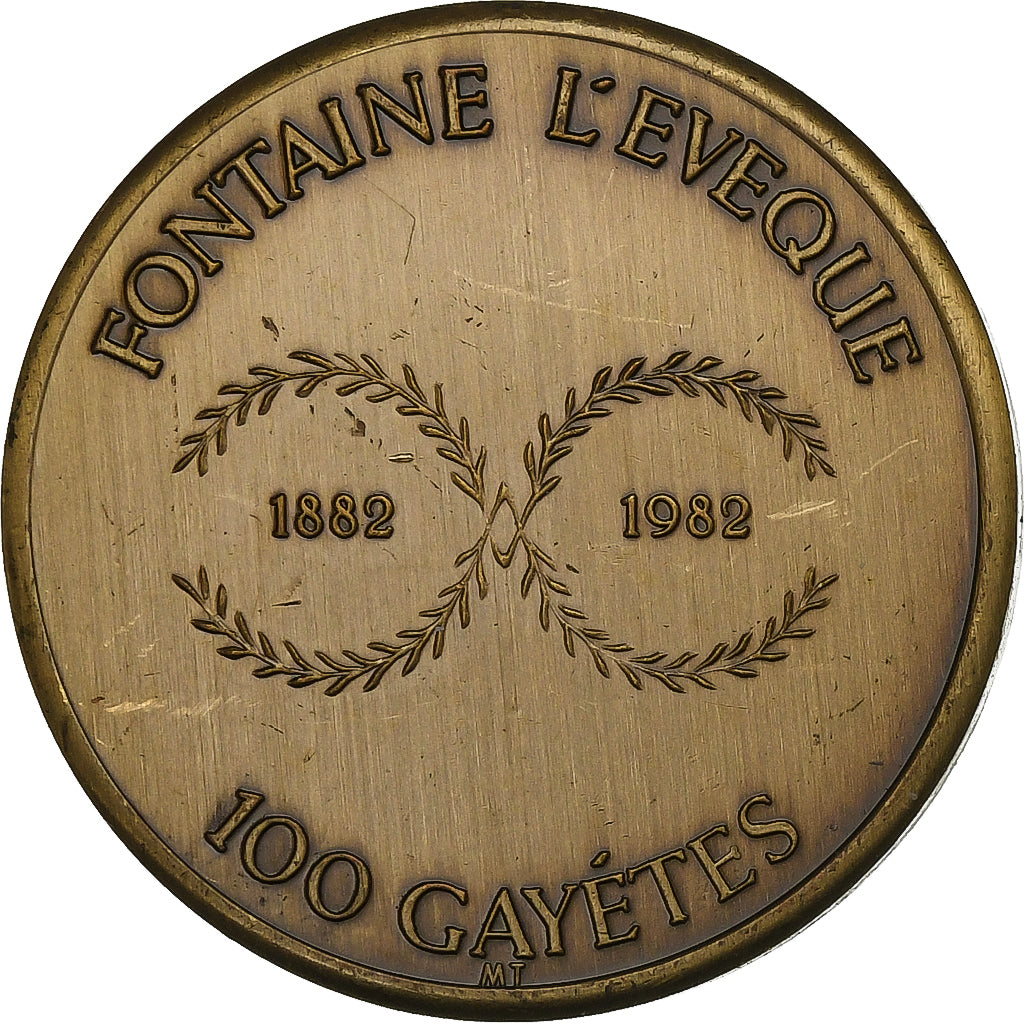Belgium, Token, 100 Gayetes - Fontaine L'évêque, 1982, Bronze, AU(55-58)