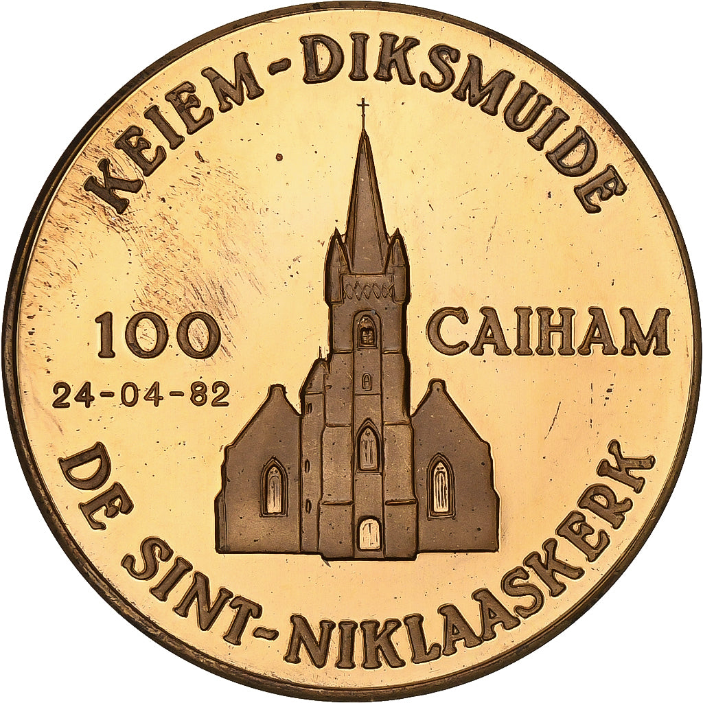 Bélgica, Token, 100 Caiham, 1982, Bronze, AU(55-58)