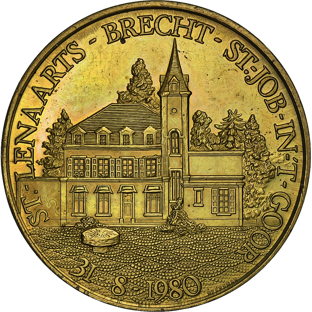 Bélgica, zeton, 50 Michiels - Brecht, 1980, Latón chapado en acero, EBC