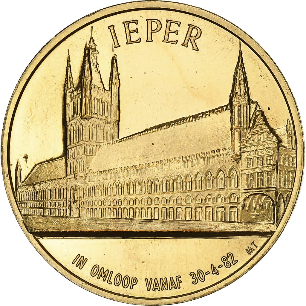 Bélgica, Token, 100 Katjes - Ieper, 1982, Bronze, AU(55-58)