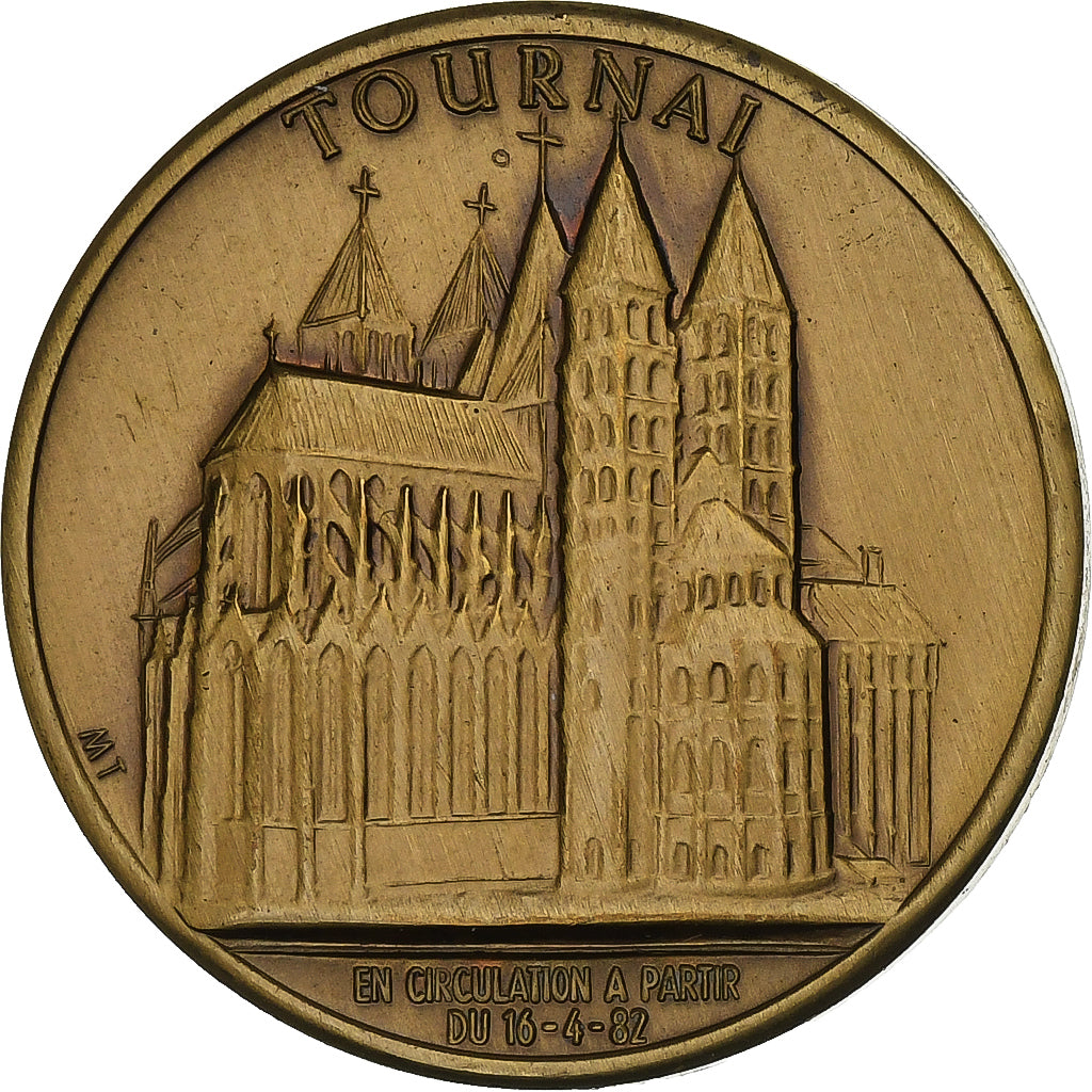 Belgium, Token, 100 Tourelles - Tournai, 1982, Bronze, MS(63)