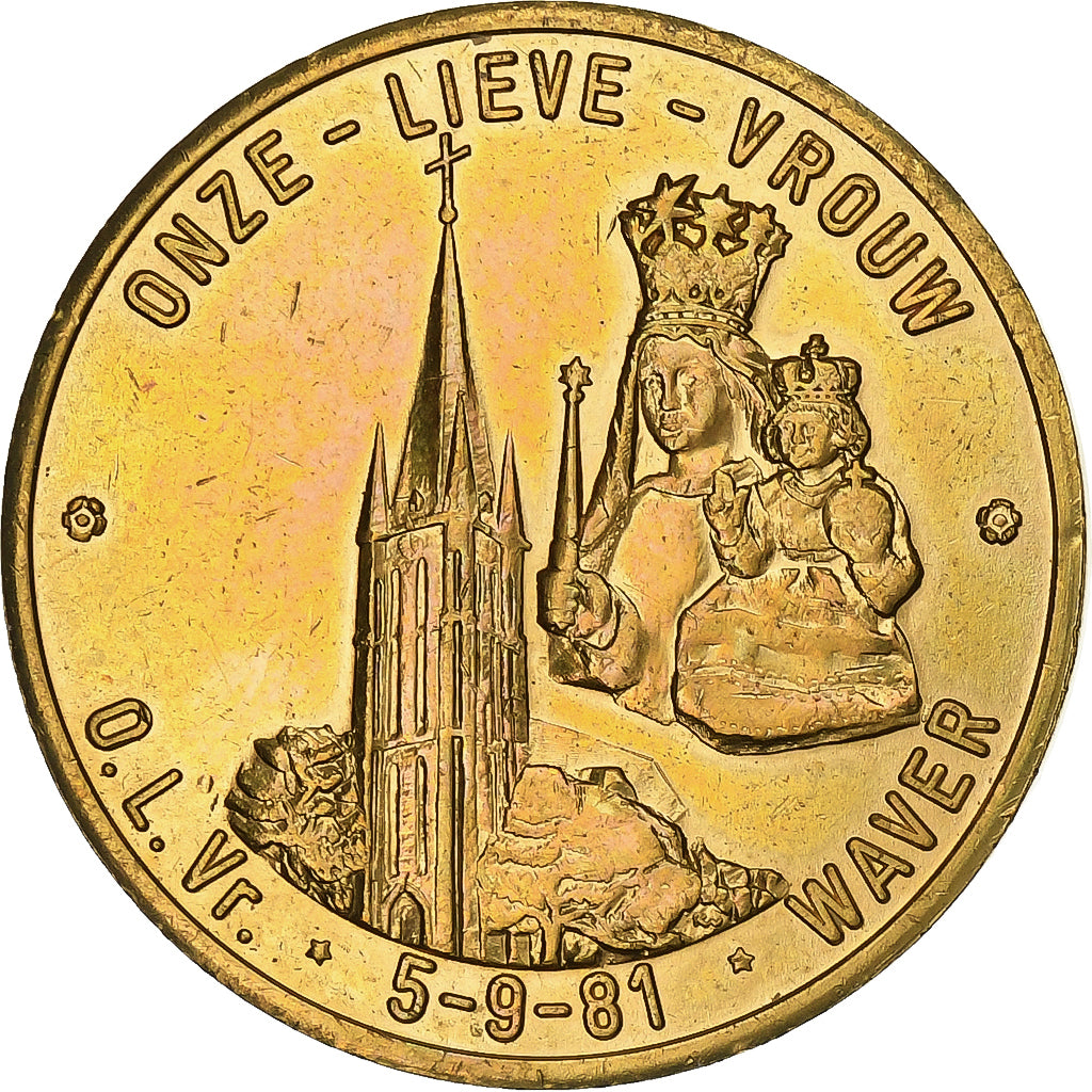 Belgium, Token, 100 Wavria, 1981, Copper, AU(55-58)