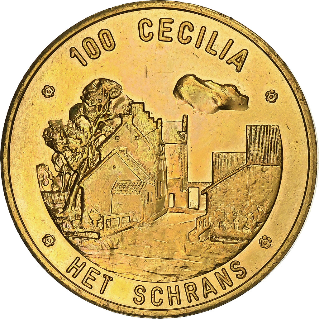 Bélgica, zeton, 100 Cecilia, 1981, Cobre, EBC