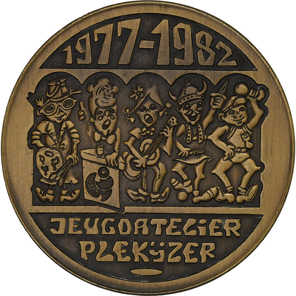 Bélgica, zeton, 100 Plekijzers de Bornem, 1982, Bronce, EBC