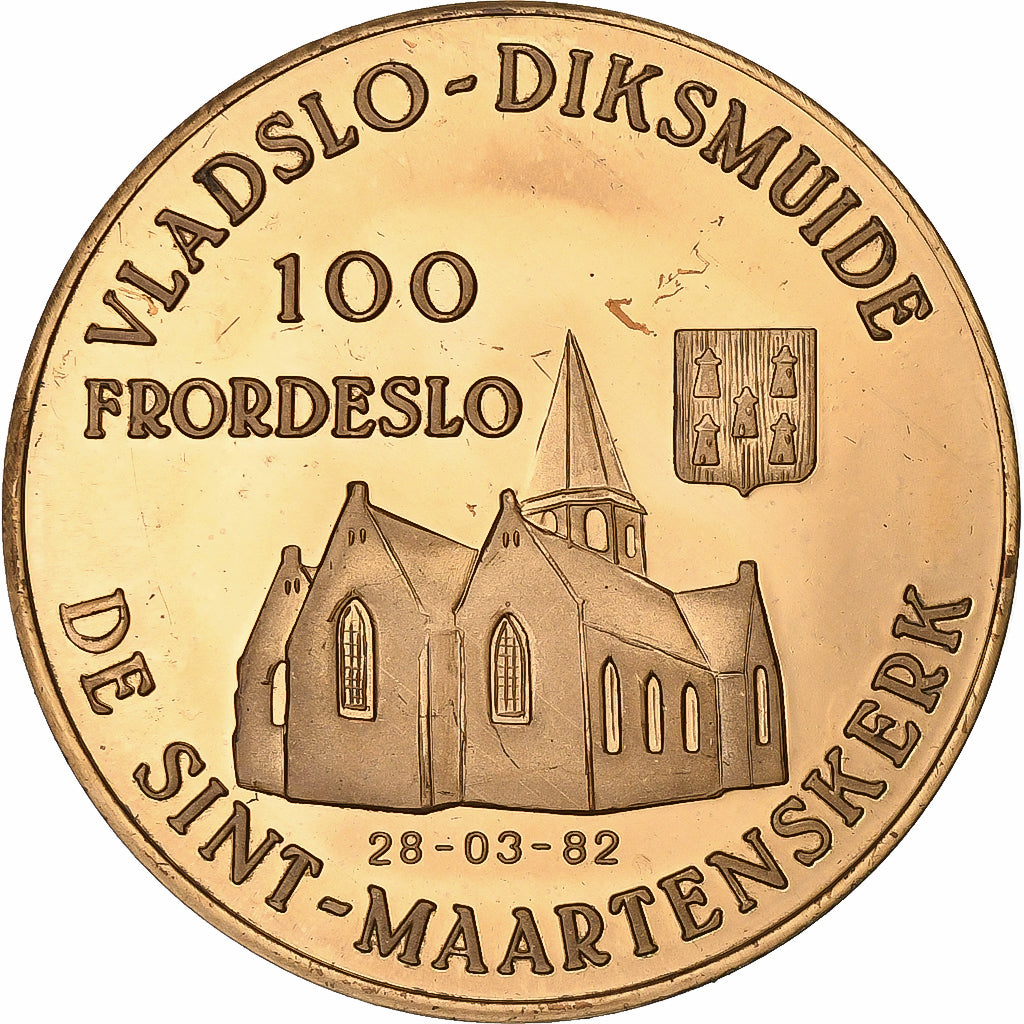Belgien, betaalpenning, 100 Frordeslo - Vladslo, 1982, Nickel-brass, VZ