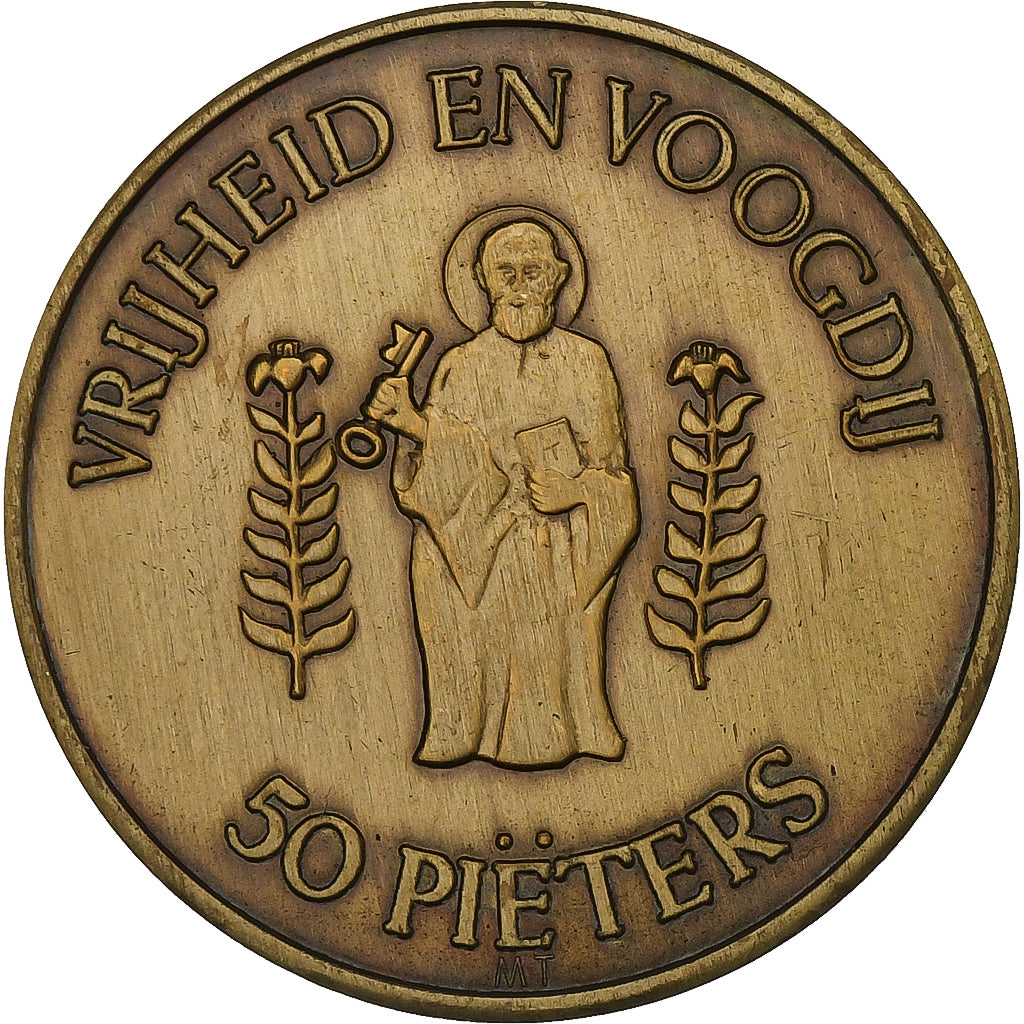 Belgium, Token, 50 Pieters - Mol, 1982, Bronze, AU(55-58)