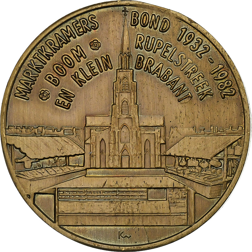 Belgio, ficha, 100 Metters - Boom, 1982, Bronzo, SPL-