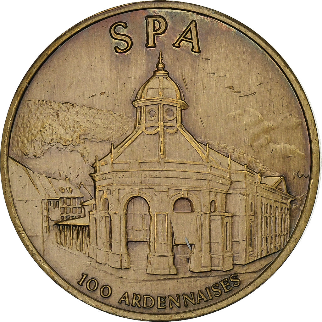 Belgia, Token, 100 Ardennaises - Spa, 1982, Brązowy, AU(55-58)
