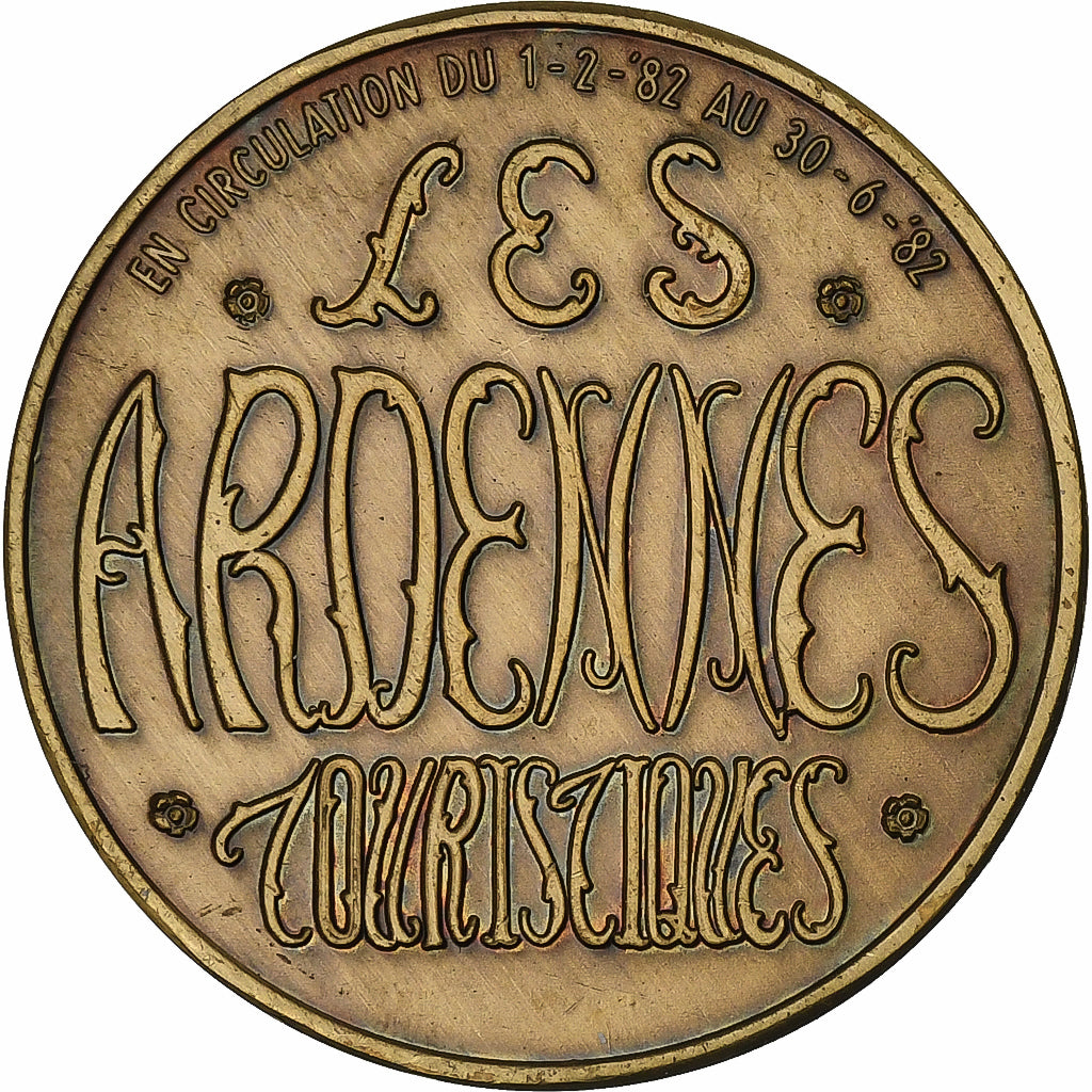 Belgia, Token, 100 Ardennaises - Spa, 1982, Brązowy, AU(55-58)