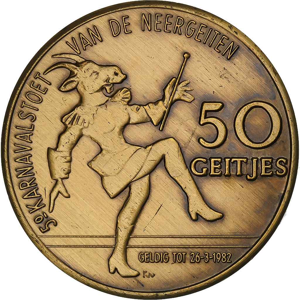Belgio, ficha, 50 Geitjes - Wilrijk, 1982, Bronzo, SPL-