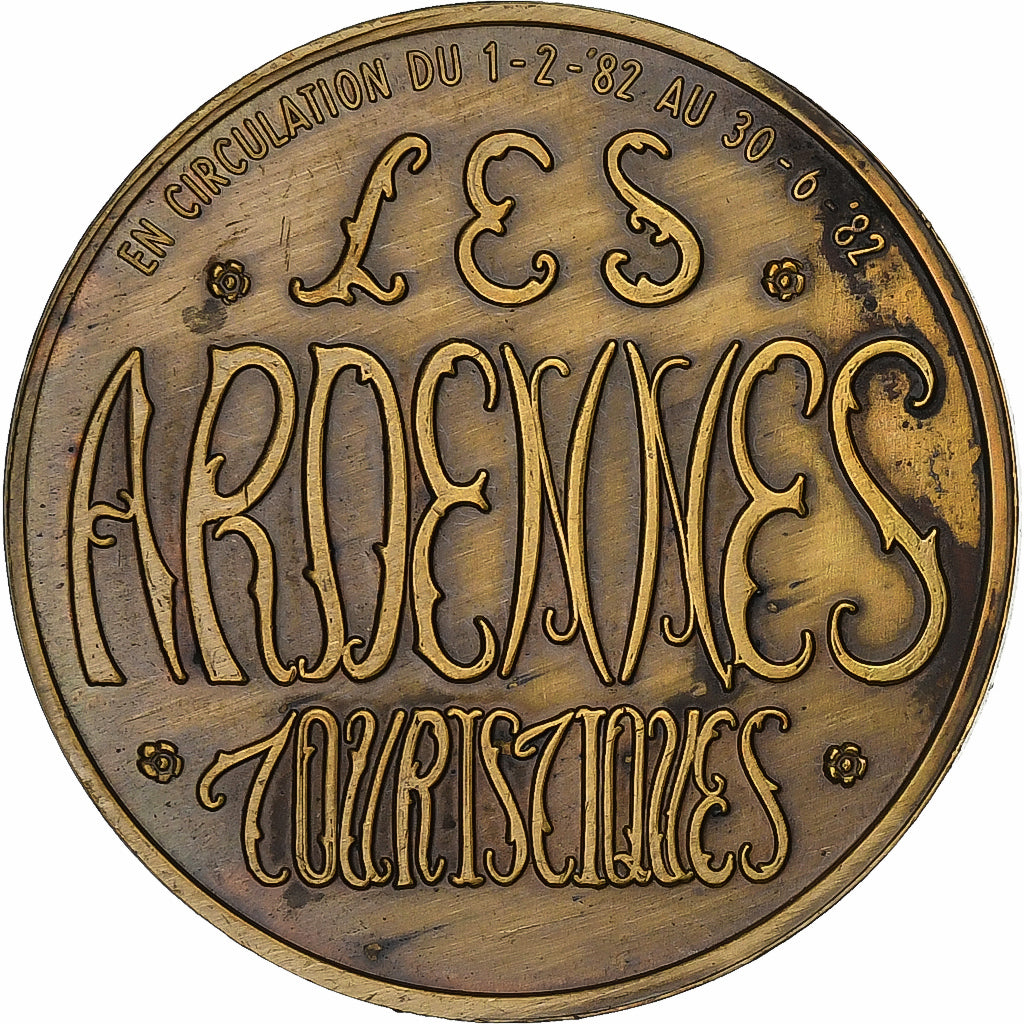 Belgium, Token, 100 Ardennaises - Bouillon, 1982, Bronze, AU(55-58)
