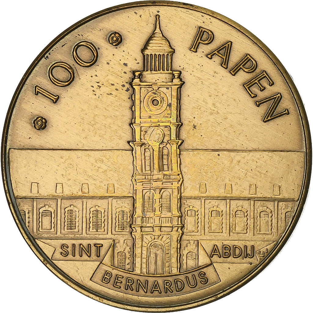 Belgio, ficha, 100 Papen, 1981, Bronzo, SPL-