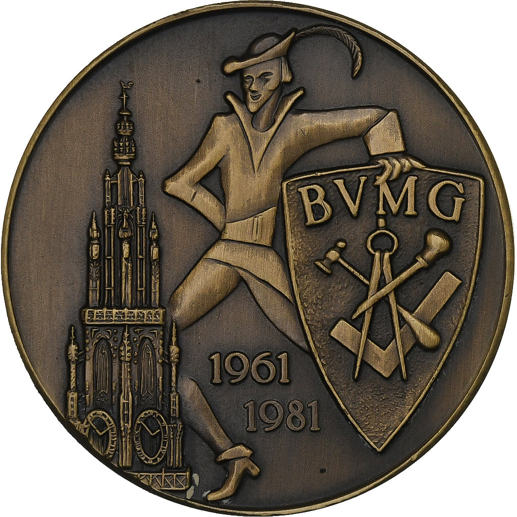 Belgio, ficha, 20 Wapper, 1981, Bronzo, SPL-