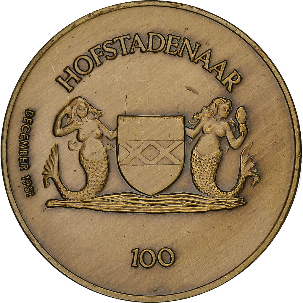 Bélgica, Token, 100 Hofstadenaar, 1981, Bronze, AU(55-58)