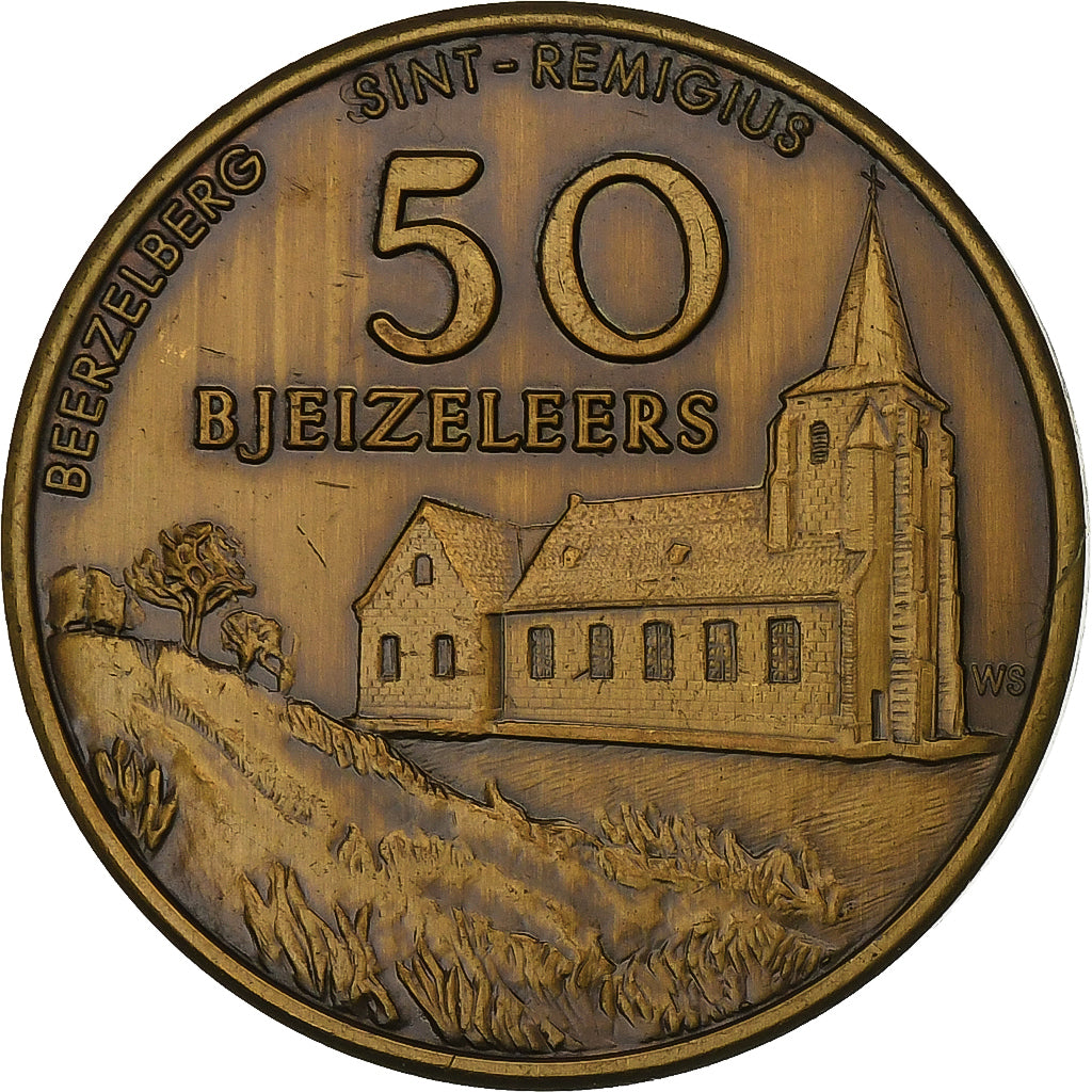 Belgique, Jeton, 50 Bjeizeleers - Beerzel, 1981, Bronze, SUP