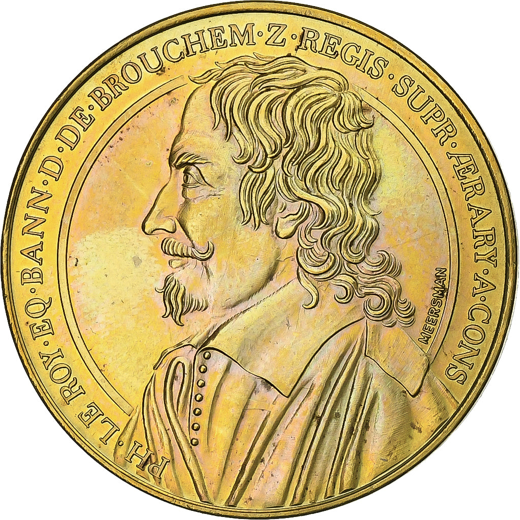 België, Token, 50 Kronen, 1981, Brass plated steel, PR