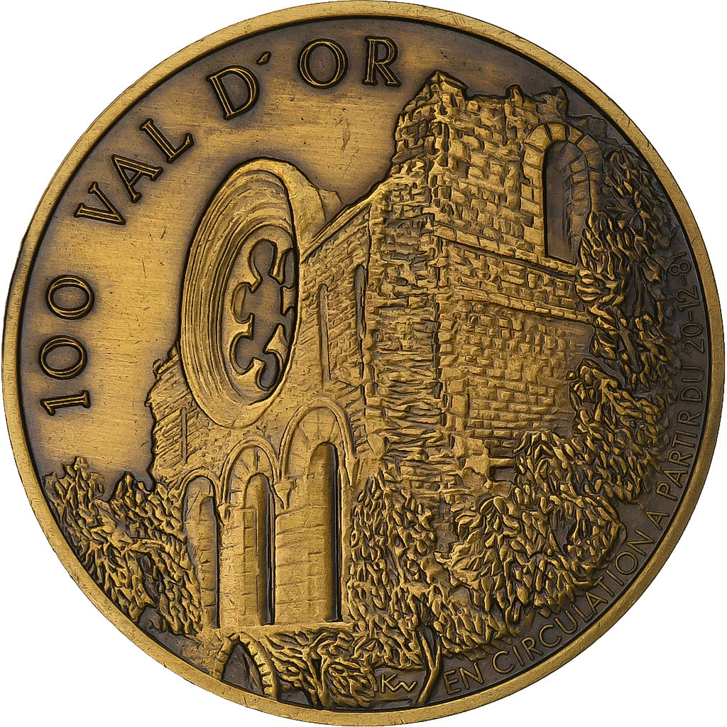 Belgium, Token, 100 Val d'Or - Orval, 1981, Bronze, AU(55-58)