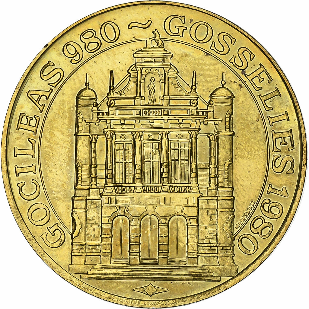 België, Token, 50 Karolus - Gosselies, 1980, Brass plated steel, PR