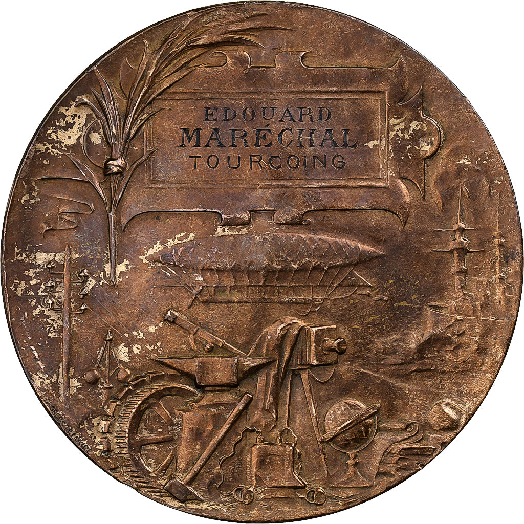 França, Token, Exposition de Paris, 1900, Bronze, Lemaire, AU(50-53)