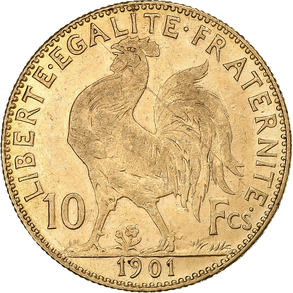Francia, 10 Francs, Marianne, 1901, Paris, Oro, EBC, Gadoury:1017, KM:846