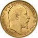 Great Britain, Edward VII, 1/2 Sovereign, 1908, London, Gold, MS(60-62), KM:804