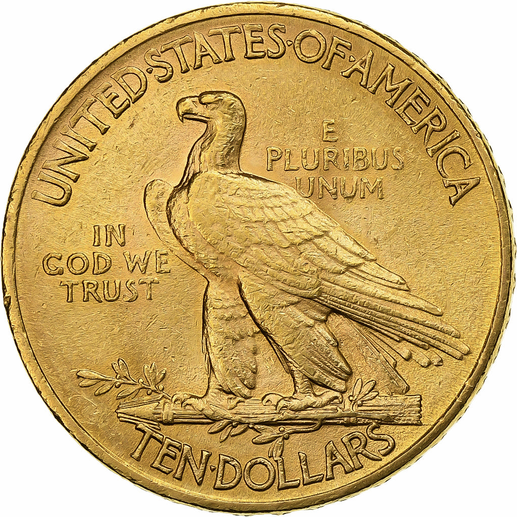 United States, $10, Eagle, Indian Head, 1910, Philadelphia, Gold, AU(50-53)