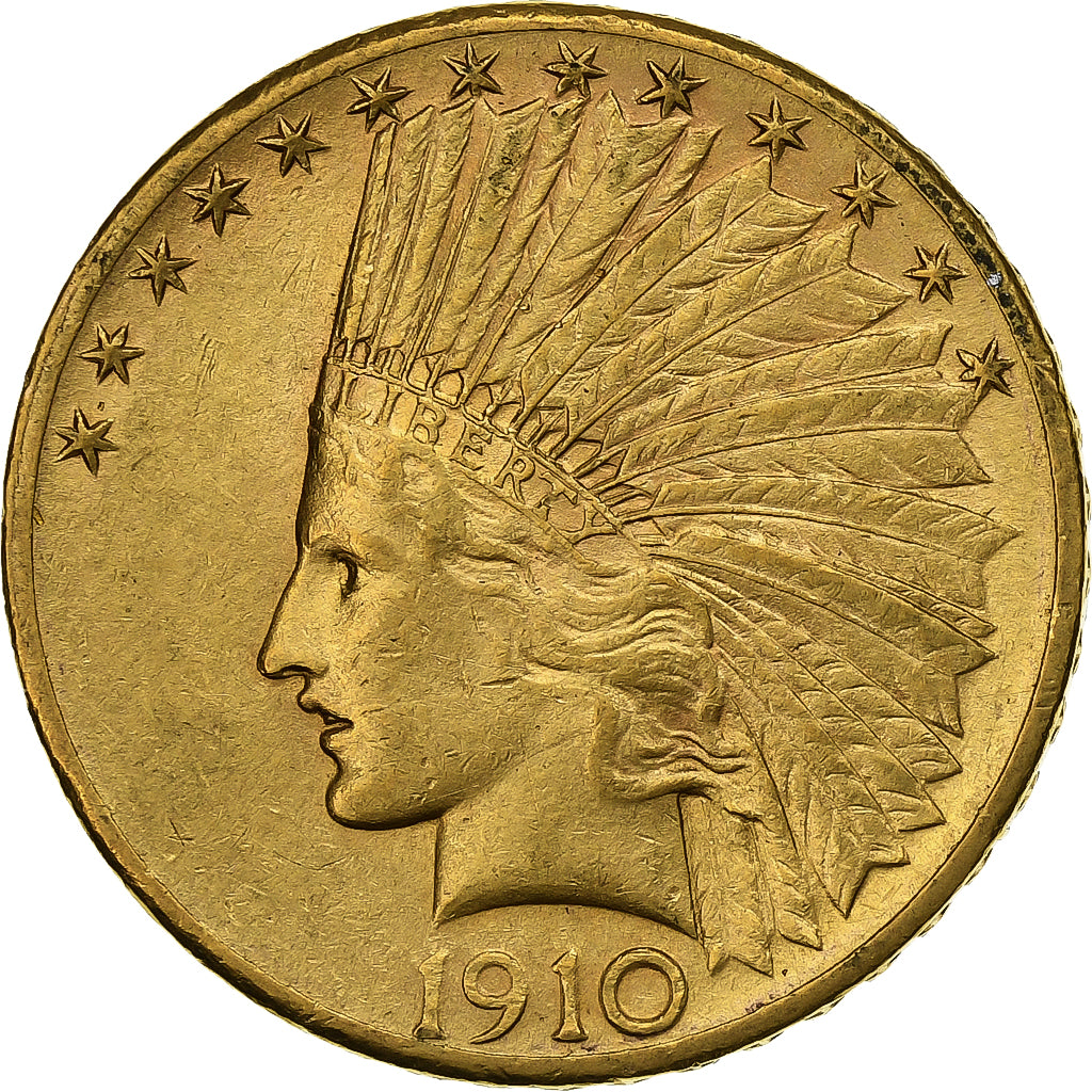 United States, $10, Eagle, Indian Head, 1910, San Francisco, Gold, MS(60-62)