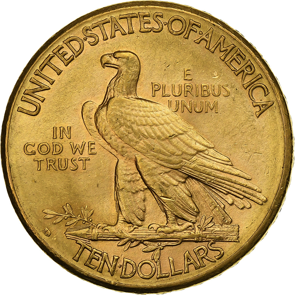 United States, $10, Eagle, Indian Head, 1910, Denver, Gold, MS(60-62), KM:130