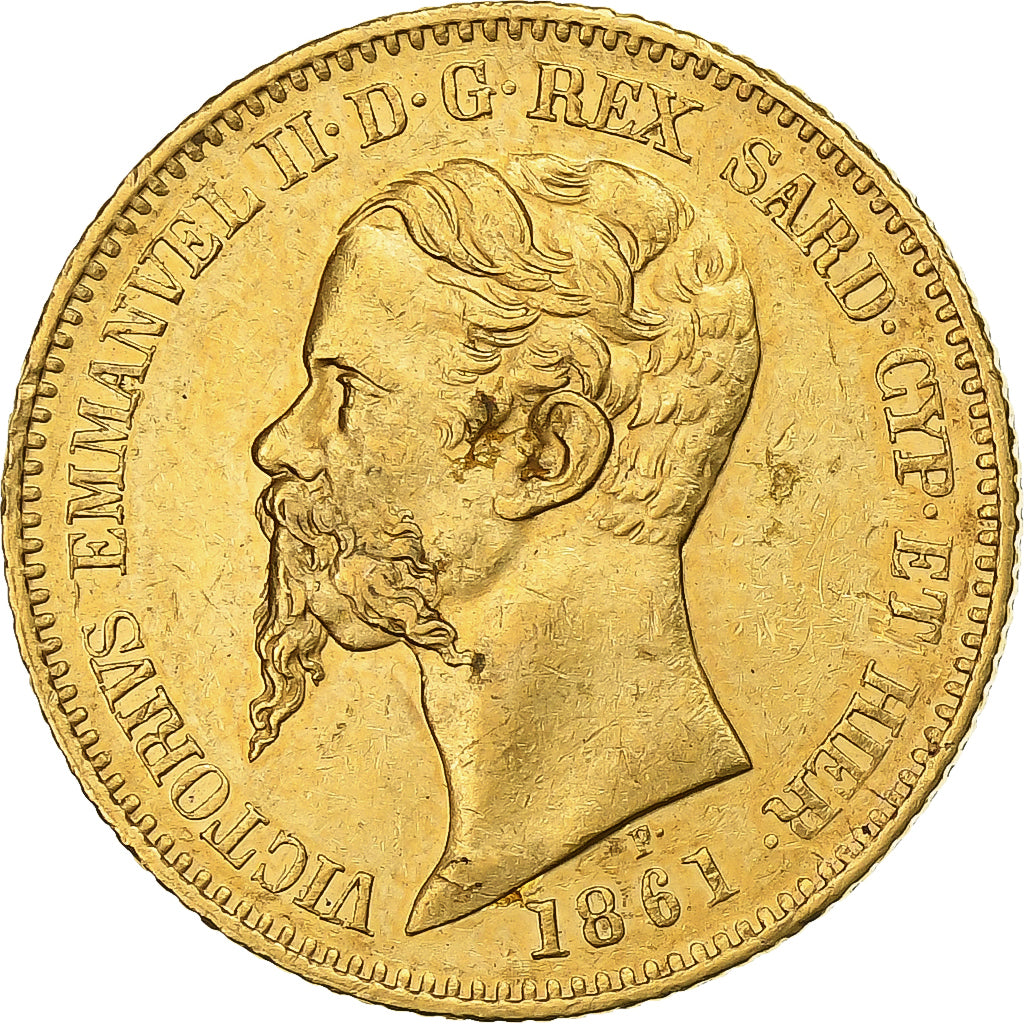 Italie, Vittorio Emanuele II, 20 Lire, 1861, Turin, Or, SUP+, KM:146