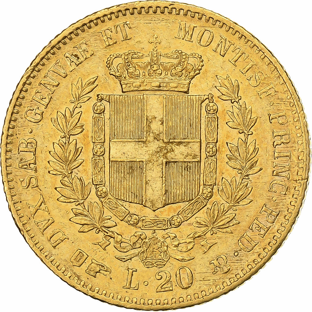 Italie, Vittorio Emanuele II, 20 Lire, 1861, Turin, Or, SUP+, KM:146