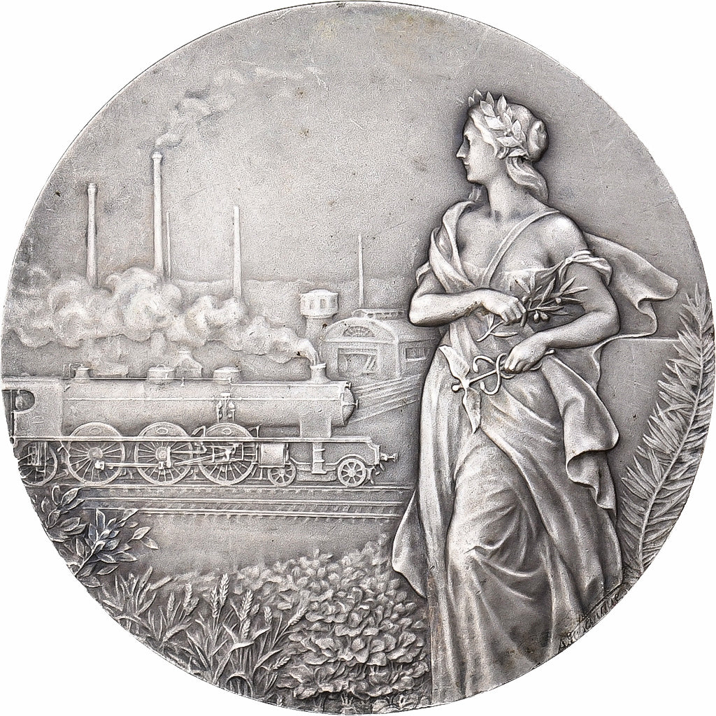 Francia, medaglia, Compagnie du Chemin de Fer du Nord, Argento, Lebarque, SPL-