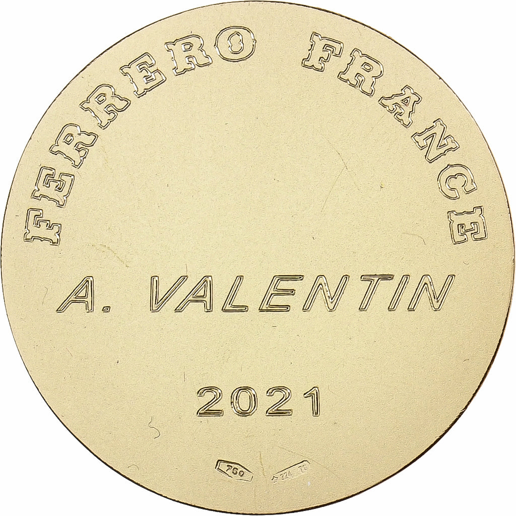 France, Médaille, Société Ferrero France, 2021, Or, SPL
