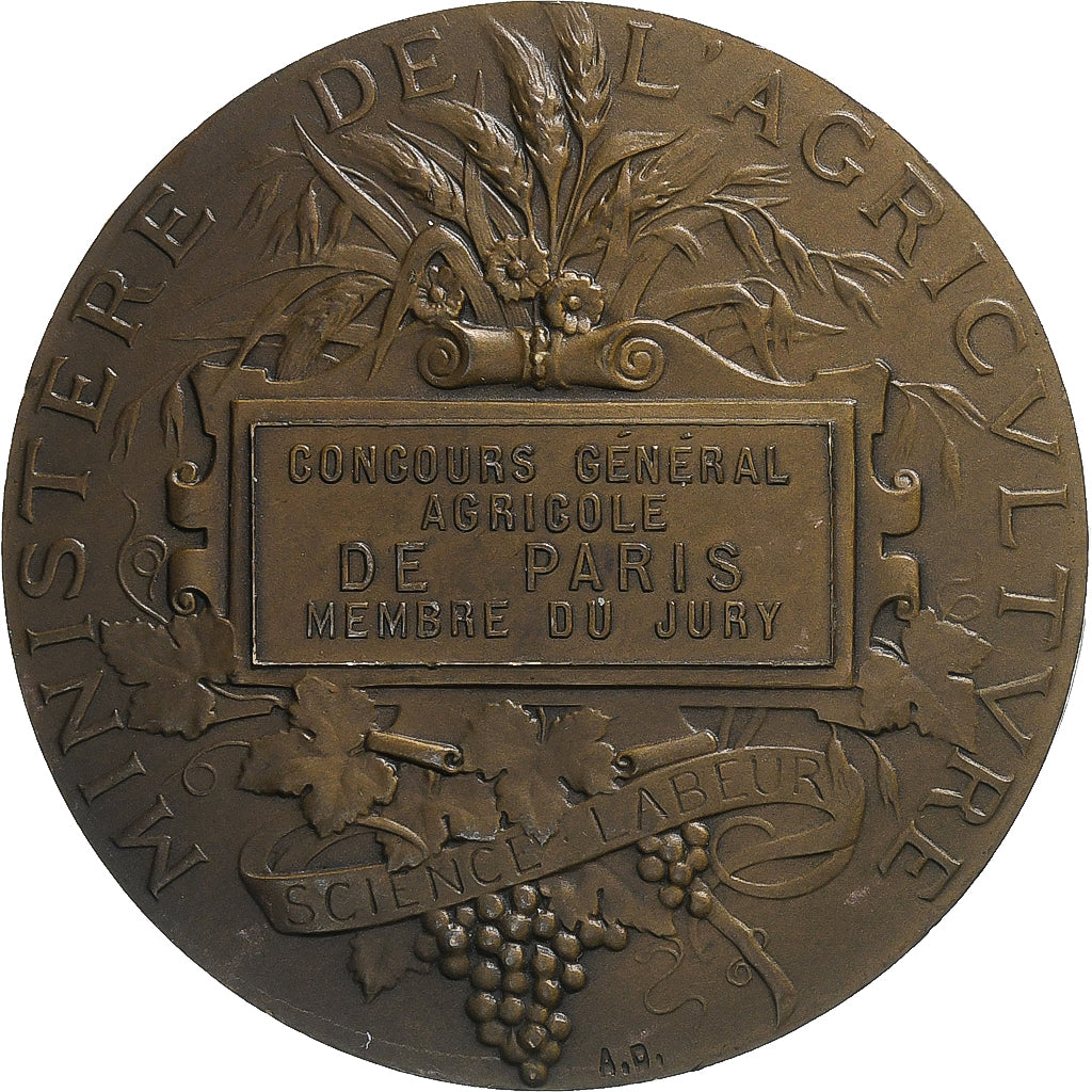 France, Médaille, Ministère de l'Agriculture, Bronze, SUP, Dubois.A