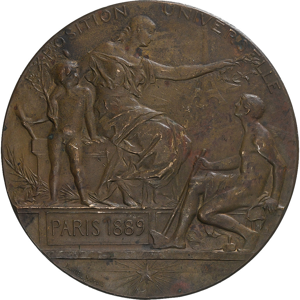France, Médaille, Exposition universelle de Paris, 1889, Bronze, TTB+, Dupuis.D