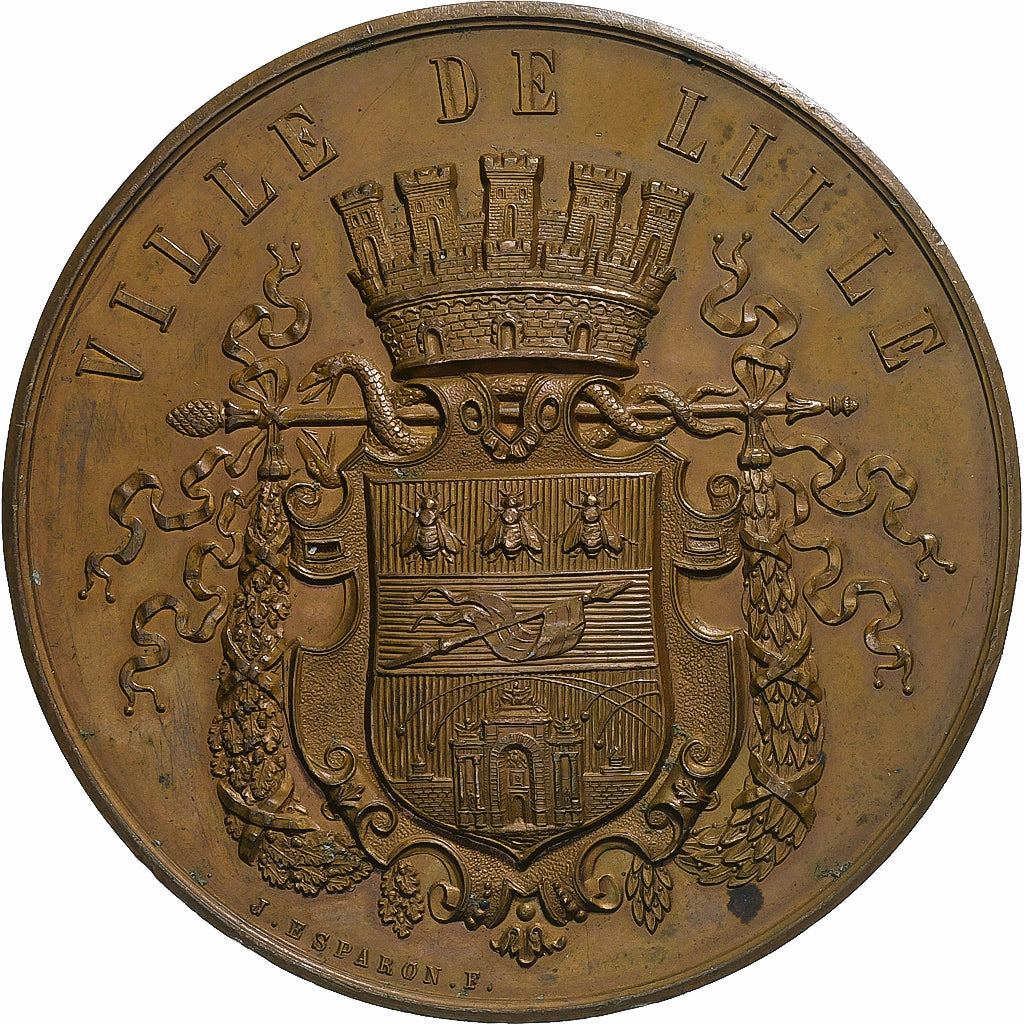 Francia, medalla, Ville de Lille, Société régionale d'horticulture du Nord de