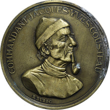 France, Medal, Commandant Jacques Yves Cousteau, Bronze, EF(40-45)