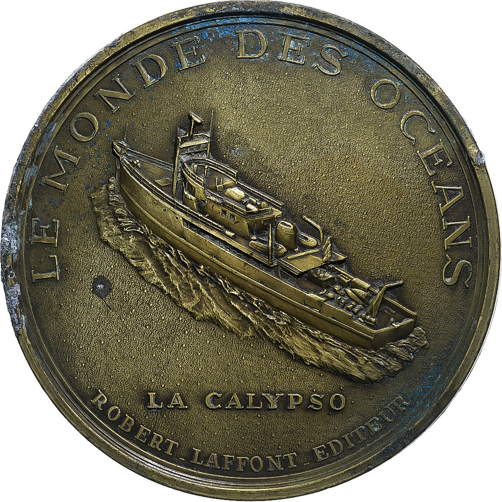 France, Medal, Commandant Jacques Yves Cousteau, Bronze, EF(40-45)
