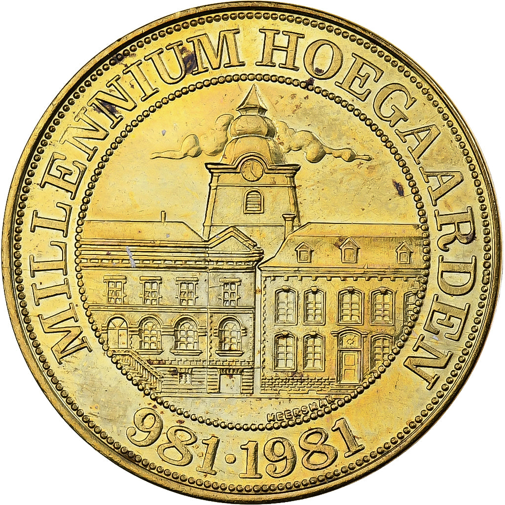 Belgio, ficha, 40 Patakon - Hoegaarden, 1981, Bronzo, BB+