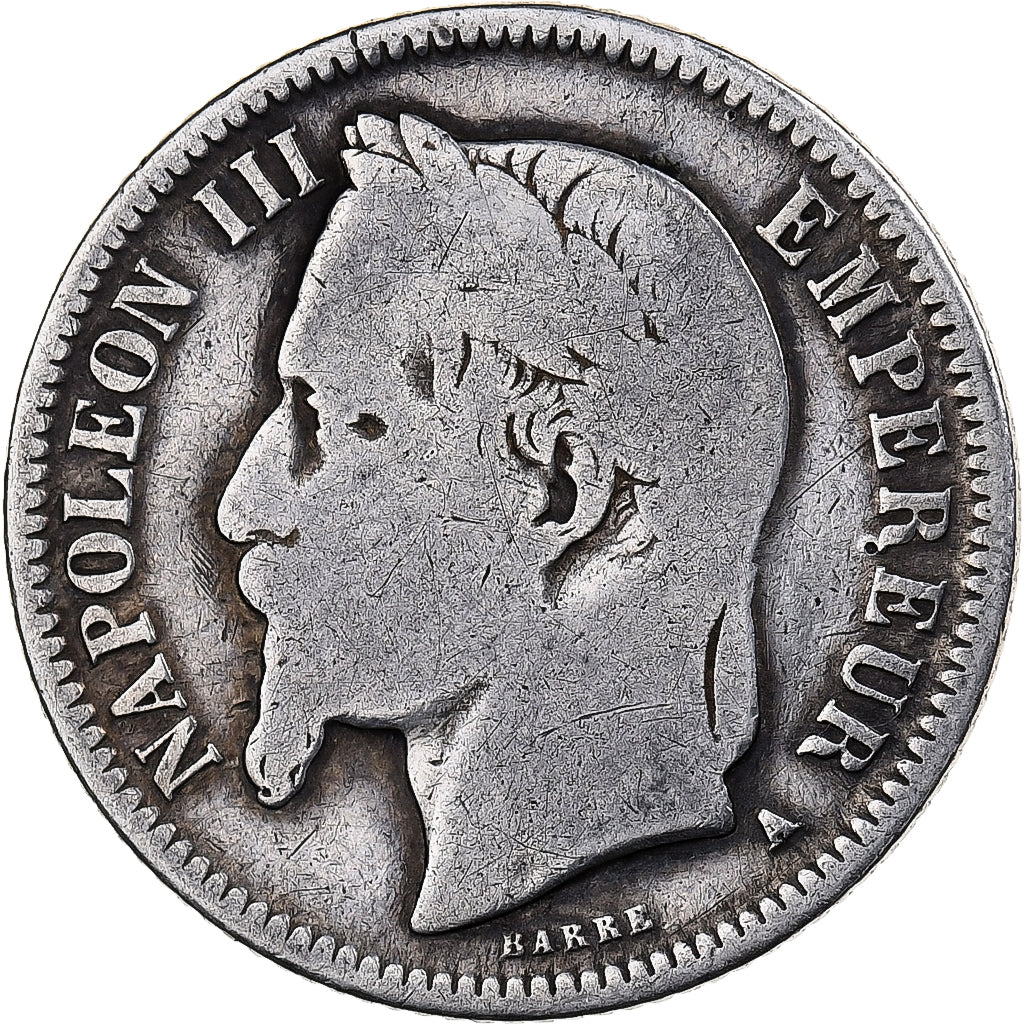France, Napoleon III, Franc, 1866, Paris, Silver, F(12-15), KM:806