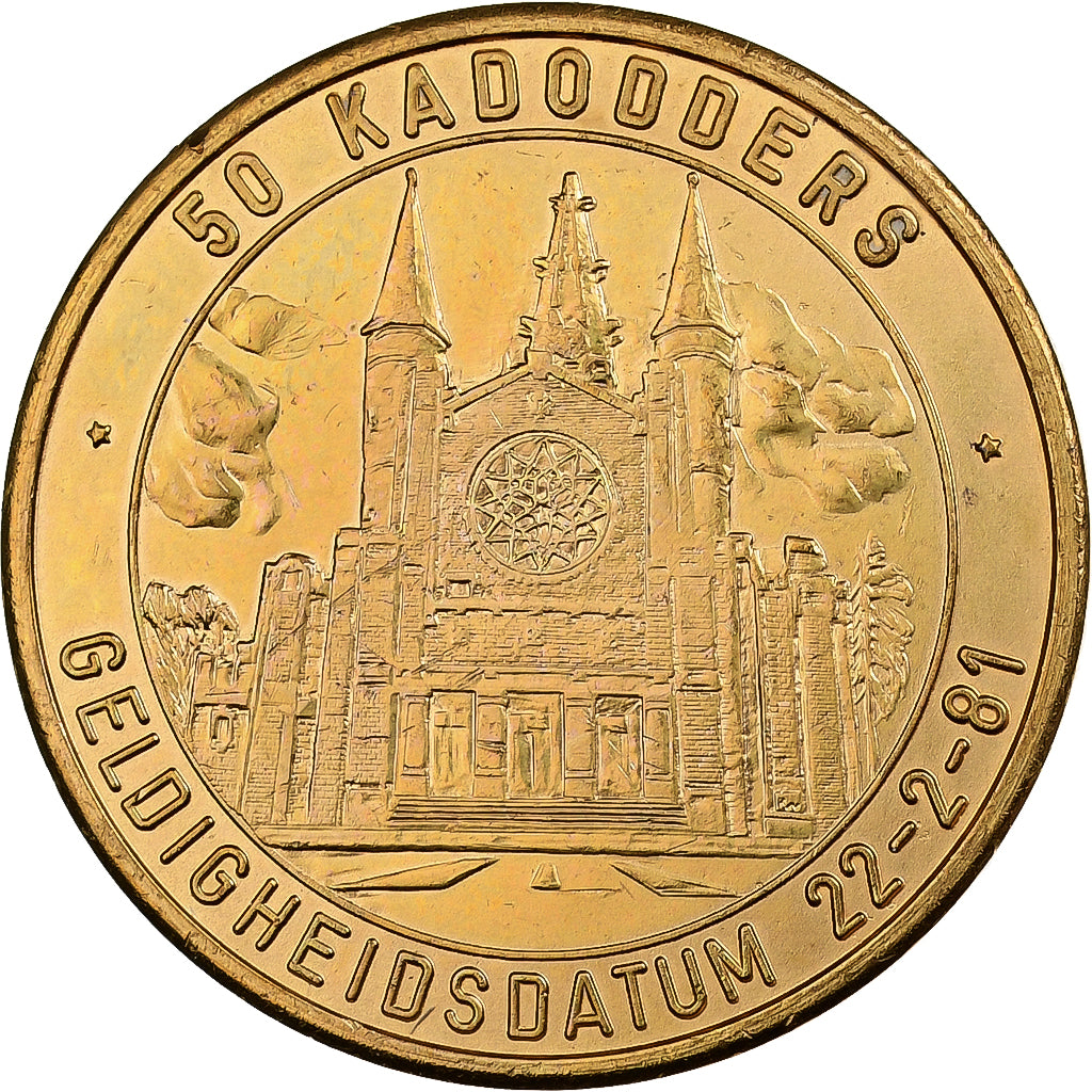 Belgium, Token, 50 Kadodders, 1981, Copper, AU(55-58)