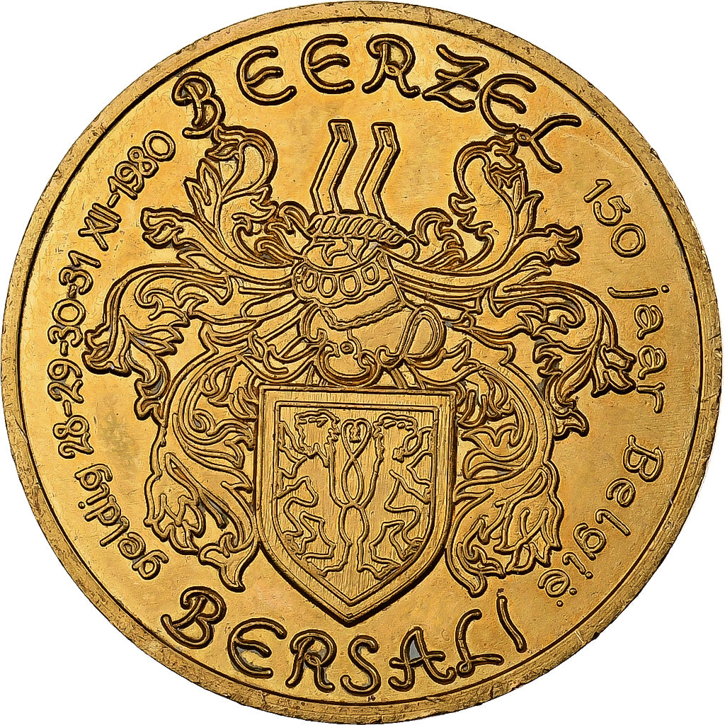 Bélgica, zeton, 50 Bersali - Beerzel, 1980, Cobre, EBC