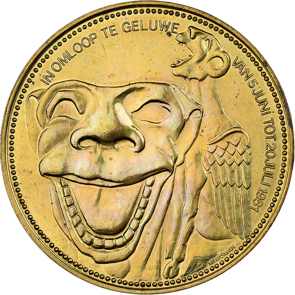 België, Token, 50 Gapaard - Geluwe, 1981, Brass plated steel, PR