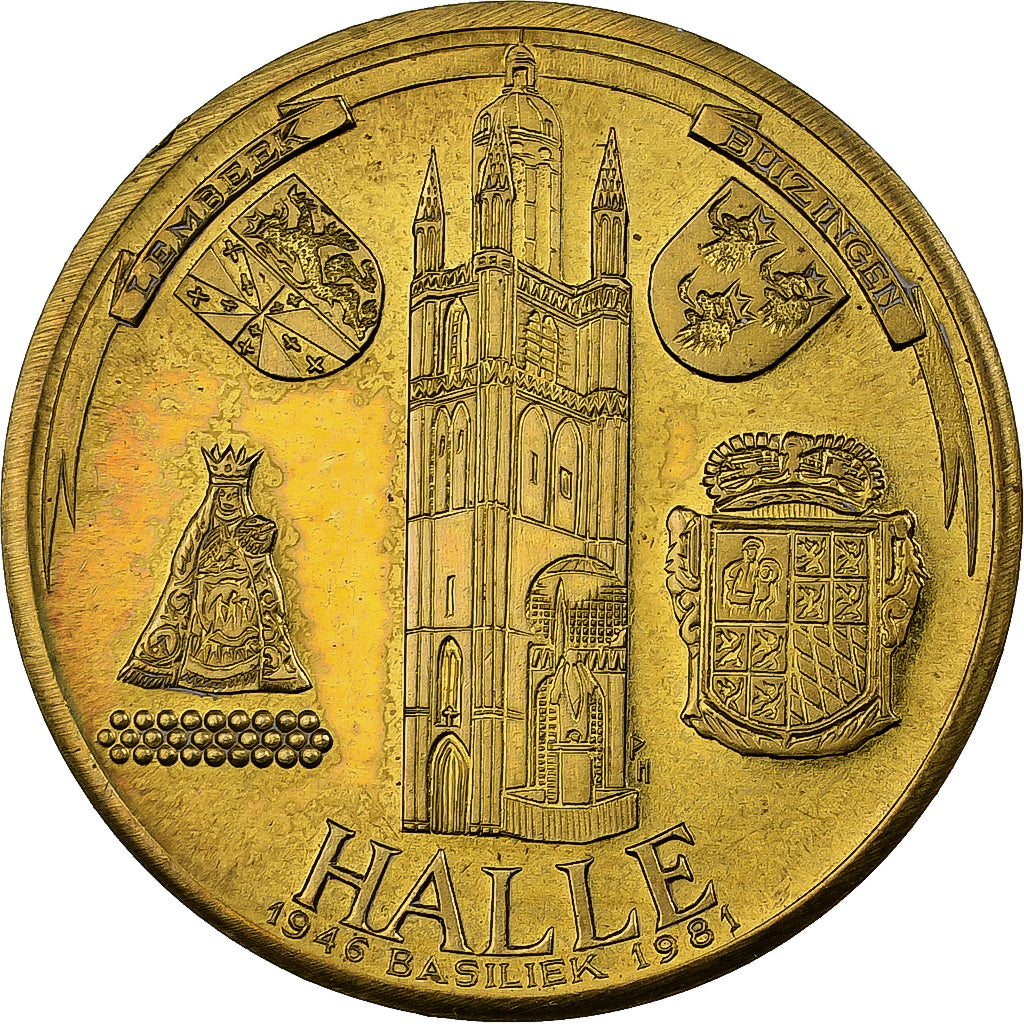Belgium, Token, 50 Vaantjesboeren - Halle, 1981, Copper, AU(55-58)