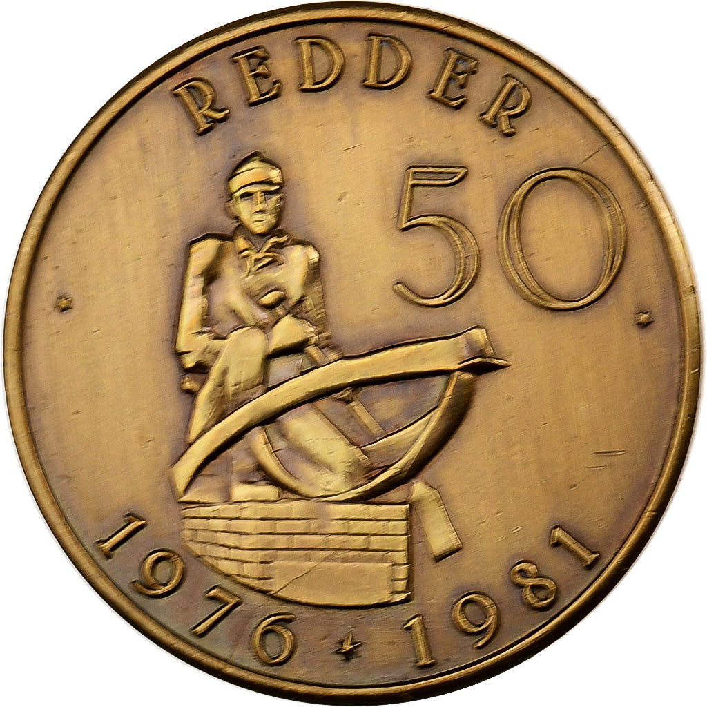 Belgien, betaalpenning, 50 Redder - Ruisbroek, 1981, Bronze, UNZ