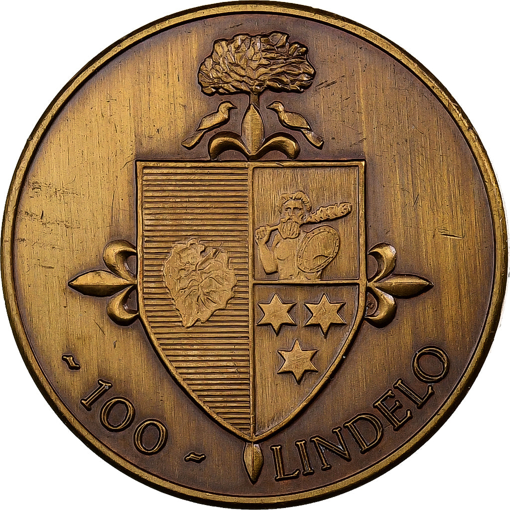 Belgio, ficha, 100 Lindelo - Lillo, 1981, Bronzo, SPL-