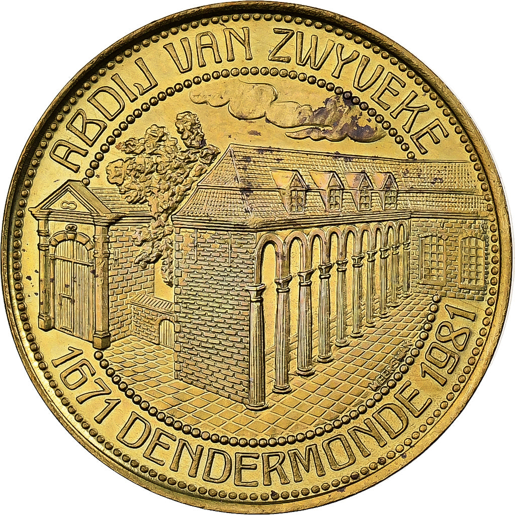 Bélgica, zeton, 50 Rossen - Dendermonde, 1981, Latón chapado en acero, EBC