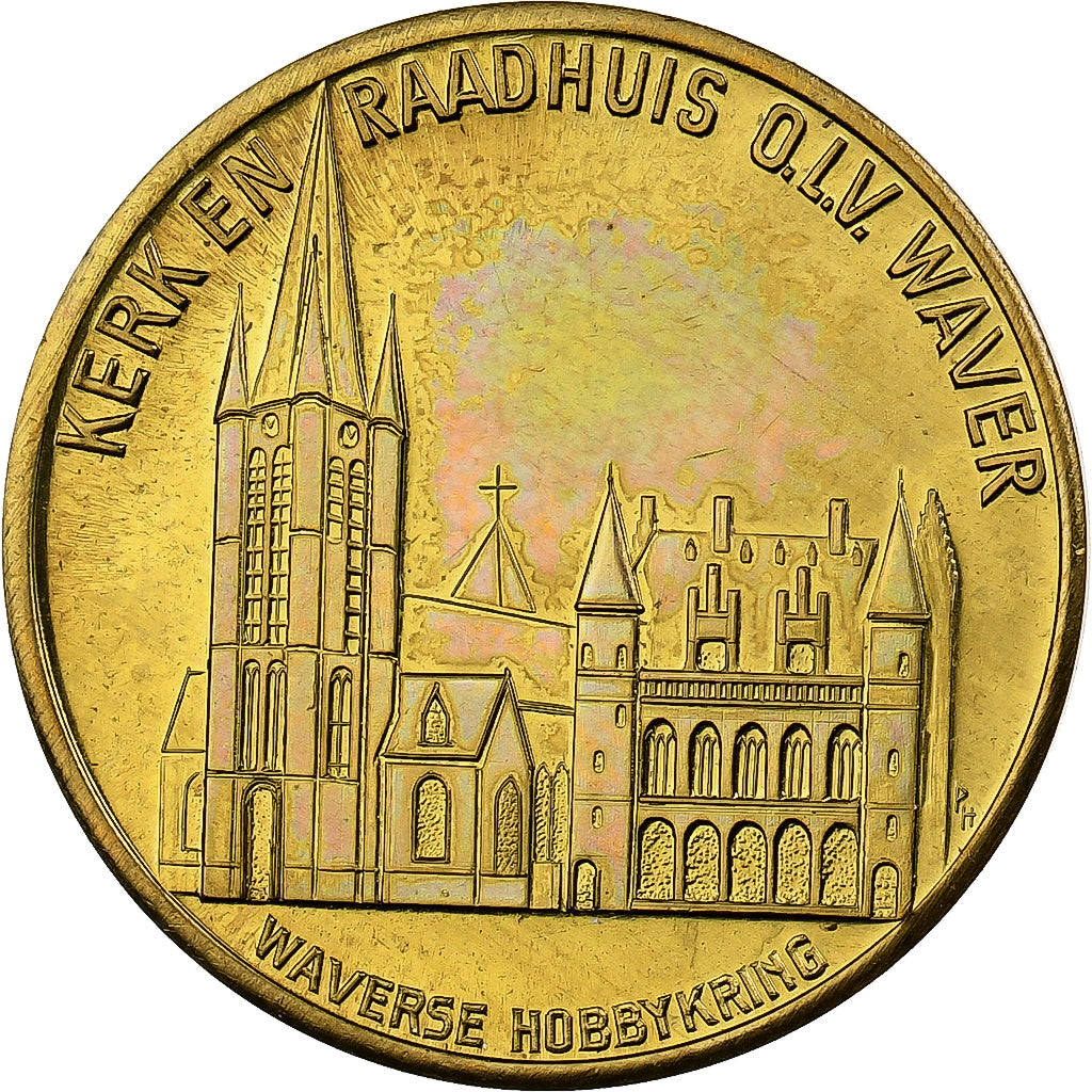 Belgio, ficha, 50 Wavers - O.L.V. Waver, 1981, Rame, BB+